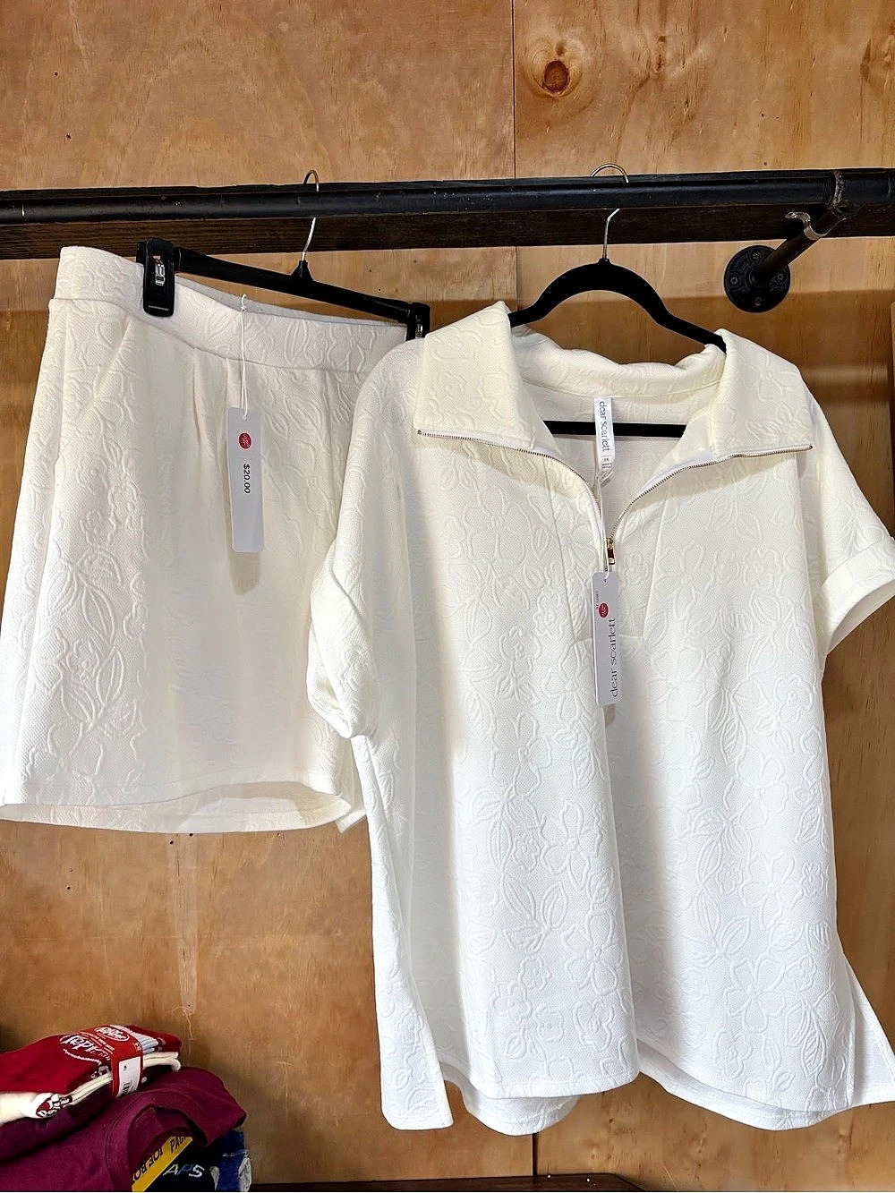Dear Scarlett Everyday Fun Yacht Club Top & Shorts Set White NWT